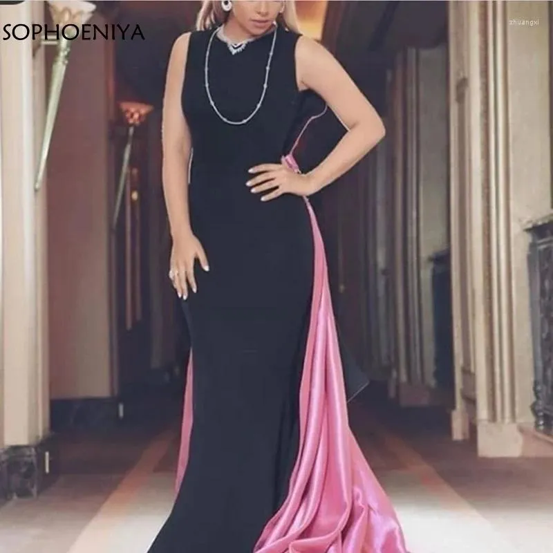 Платья для вечеринок прибытие атласная черная формальная женщина ночью vestidos elegantes выпускной маневр