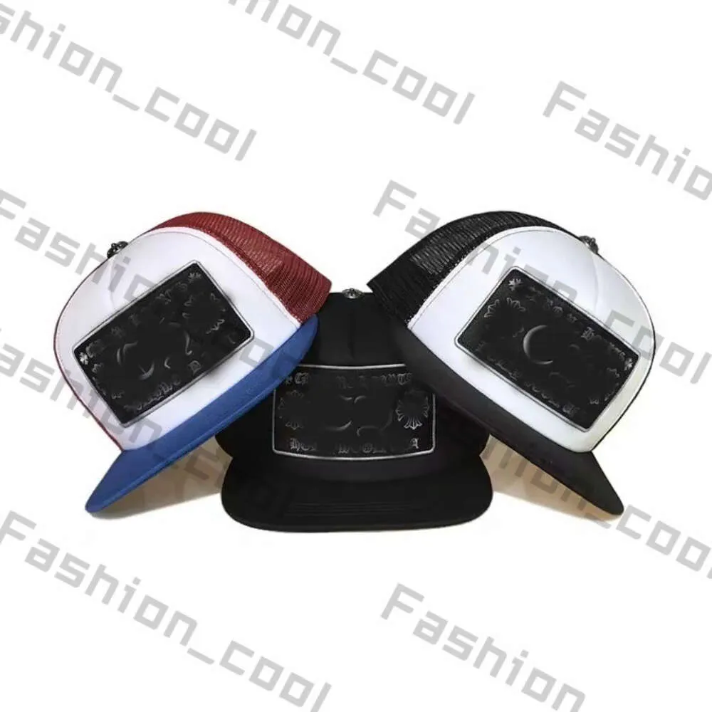 Trendigt varumärke Net Hat Cross Flower Designer Caps Baseball Hearts Mens Snapbacks Blue Black Women Hats High Quality Brand Cap Chrome 425