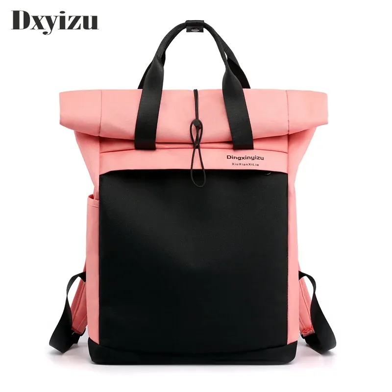 Bags Korean Style Canvas Backpack for Women Summer Pink Black Travel Backpack School Bags for Teenager Girls Shoulder Bag Sac A Dos