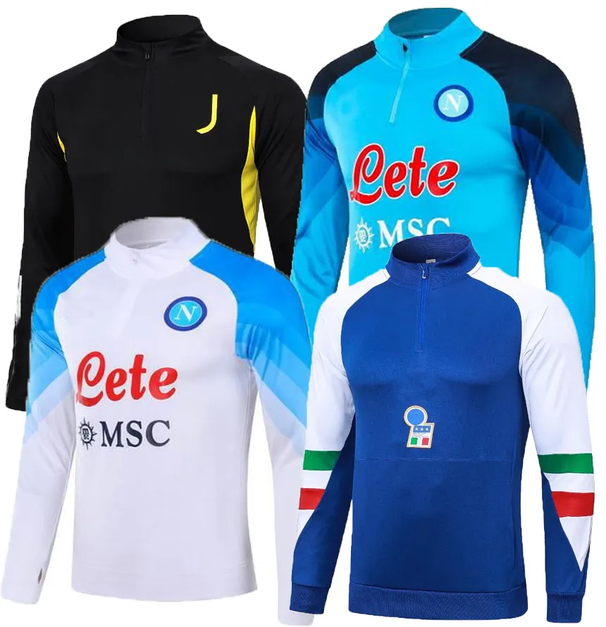 Napoli Soccer Jerseys 2023 2024 Neapol na pół-zip trening Kvaratskhelia Minjae Maillot Neapol Zielilinski H.Lozano Osimhen Politano Football Shirts