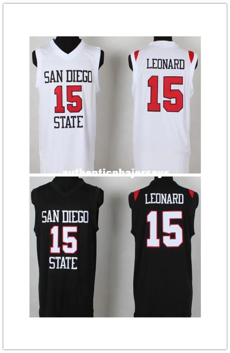 Sports MVP 15 KL Jersey San Diego State University Black White Kawhi Ca Leonard Sdsu Jersey Basketball College4582418