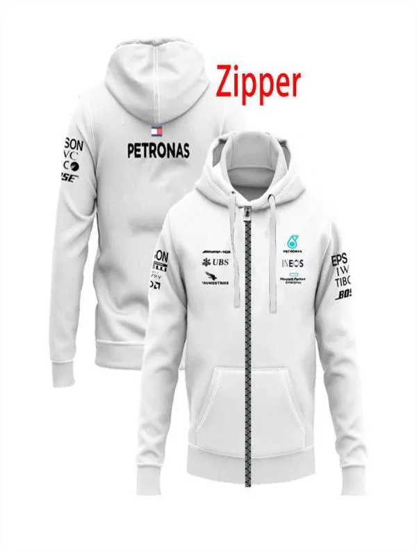 F1 Mercedes-AMG bil Autumn Winter Men's Jacket Hooded Coat Casual dragkedja Sweatshirt sportkläder Fashion Men hoodie7889558