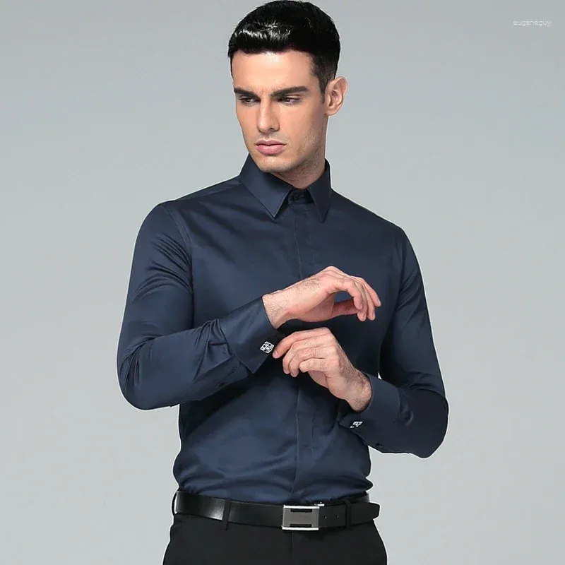 Men's Dress Shirts Cotton Twill Long Sleeve Regular Fit Solid Color for  Business Formal Events from Dhgate Men's Dress Shirts - price 68.06