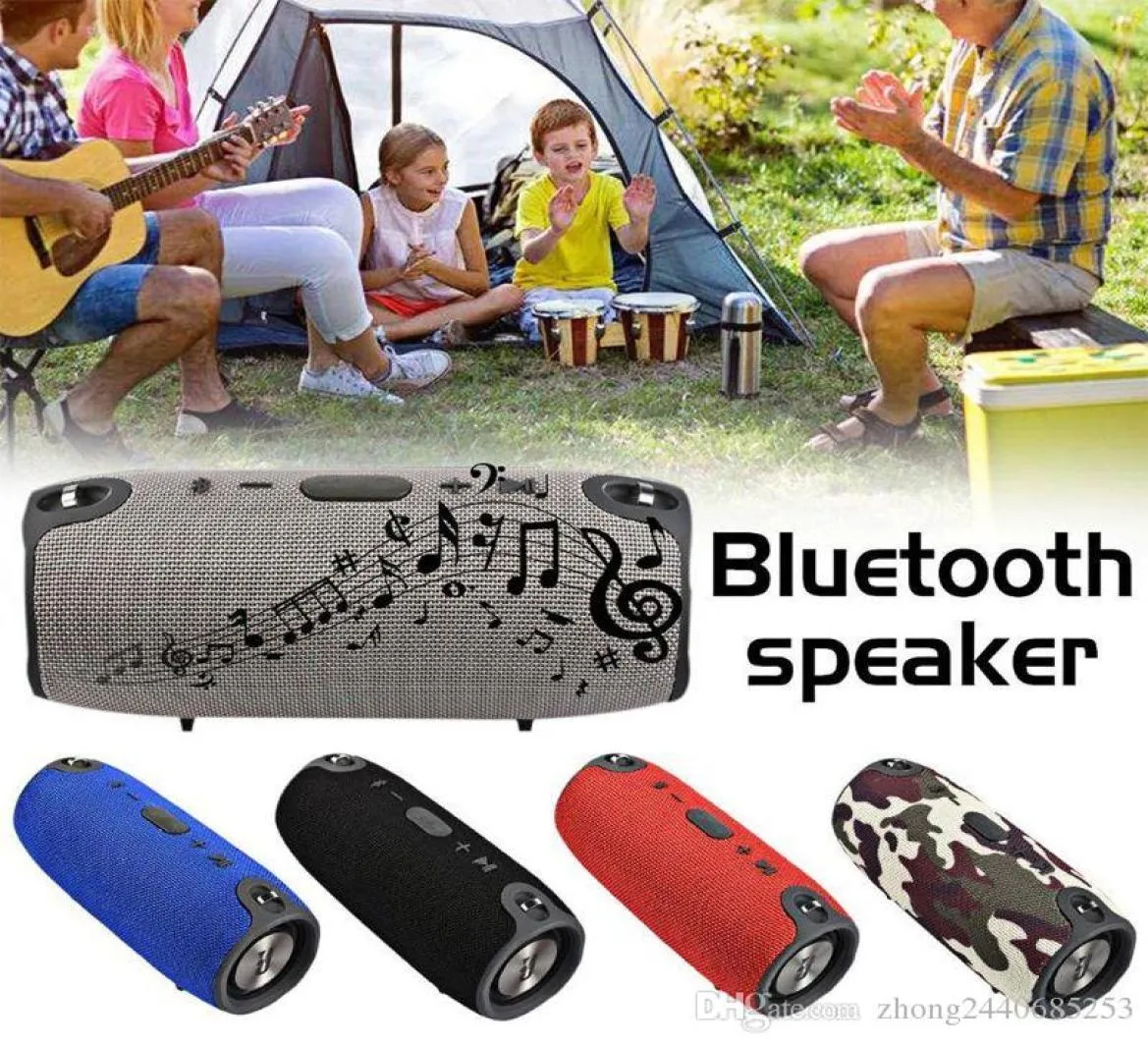 Luidspreker FM Radio Wireless Bluetooth -luidspreker USB Outdoor Portable waterdichte TF Maximale ondersteuning 32G6478826