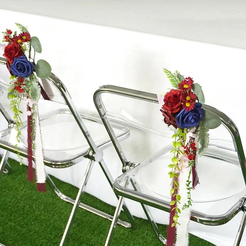 Kwiaty dekoracyjne hurtowy styl kreatywny ślub sztuczny bukiet kwiatowy róży do okładki na zewnątrz dekoracja imprezowa