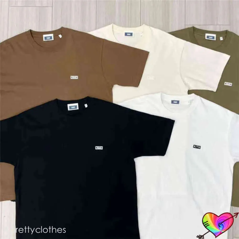 Kith T -shirt Fem färger Small Tee Kite 2024 Kith New Men Women Summer Dye T Shirt Högkvalitativ toppar Fit Short Sleeve 827