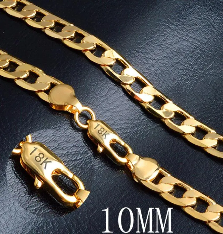Collar de cadena de enlace cubano de Miami 10 mm de 20 mm Color de oro de 18 k Cadena de acera para hombres Corrente de Ouro Masculina al por mayor 5660770