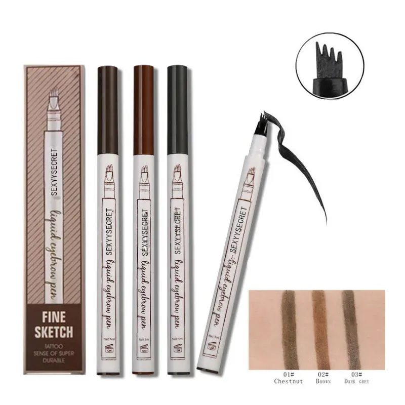 Enhancers Soiffer Tattoo Pen microblade stylo microblading crayon à sourcils avec un applicateur de pointe en microfonnes crée des sourcils à l'aspect naturel