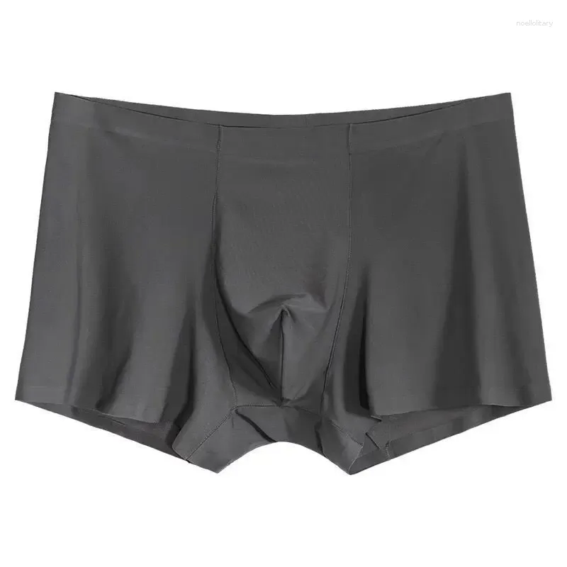 Onderbroek naadloze heren boksers ijs zijden zijden ondergoed comfort vast mannelijk ademende grote maten boxers shorts