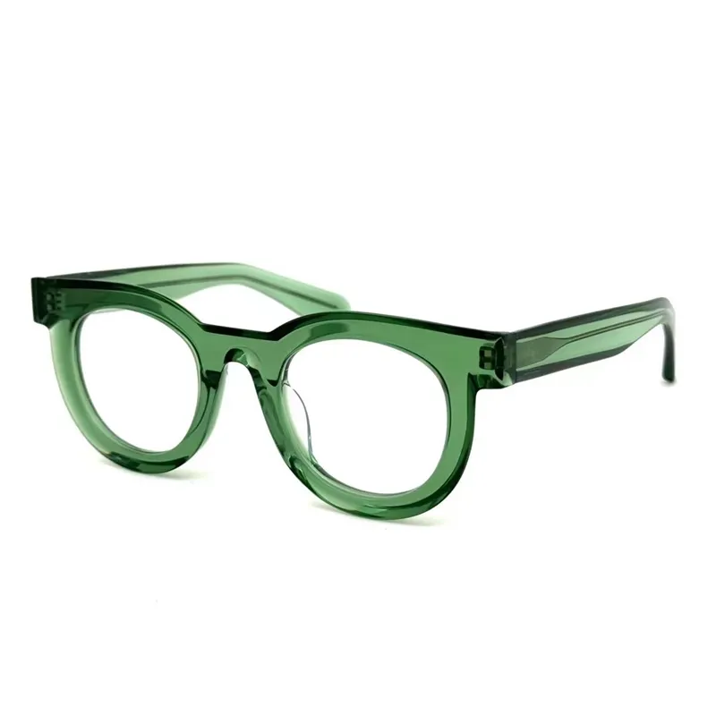 Theo Optik gözlükler Erkekler için kadınlar retro tasarımcı moda sayfası asetat oval çerçeve detaylı esneklik tarzı blue ışık lens plakası kutu
