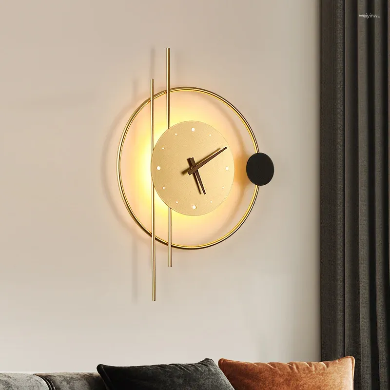 Wandlampen moderne Uhr LED für Wohnzimmer Schlafzimmer Nacht Korridor Gang El Foyer Küche Veranda Luminaria Innenbeleuchtung