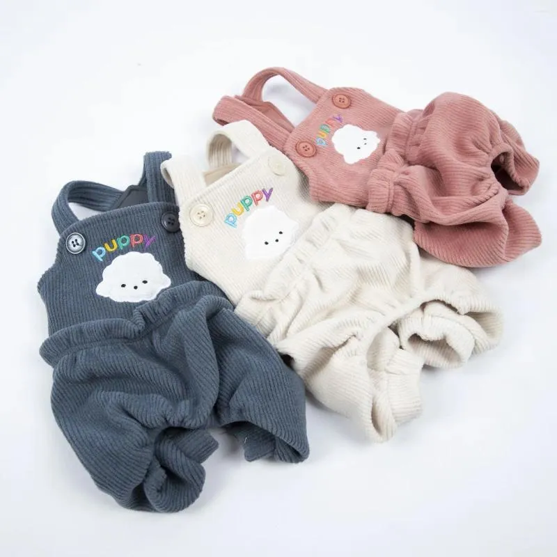 Vêtements pour chiens automne et vêtements d'hiver pour animaux de compagnie mignonnes ours épaissis épaissis à quatre pattes chiots de chiot en peluche costumes