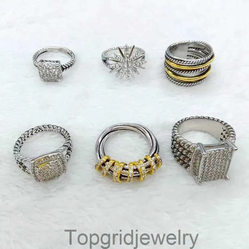 Gold Dy Love Ring Luxury Designer Rings For Women S925 Silver Diamond White Herronsbill Anniversaire Bijoux Black Jewelry Femme Moissanite Designers Jewlery Designers Cadeaux