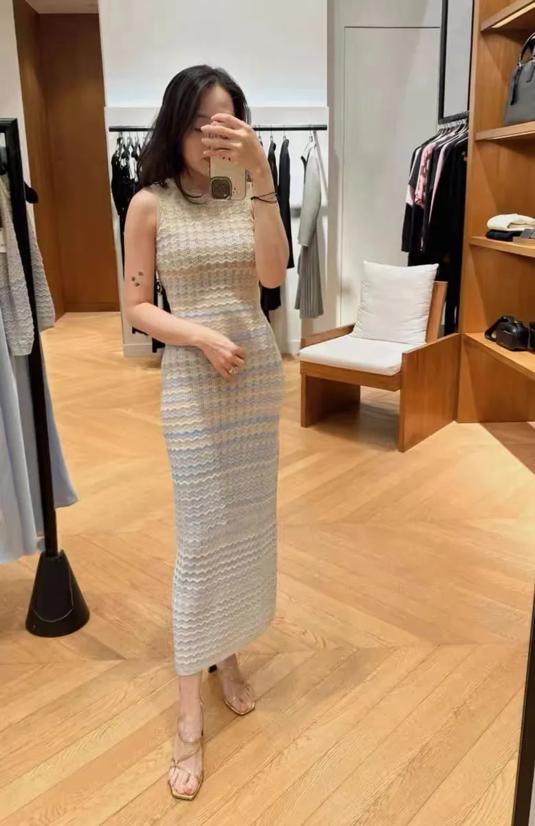 Sandro Sleeveless Round Neck Slim Fit Hi-Lo Viscose Knitted Dress for  Summer from Dhgate Basic & Casual Dresses - price 70.96