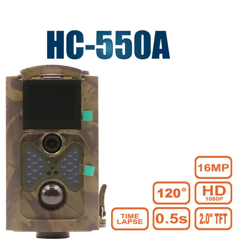 Cameras HC550A Traine de chasse de chasse extérieure 16MP 1080p Caméra sauvage HC550A Home Surveillance Camera Photo Taps HC 550A