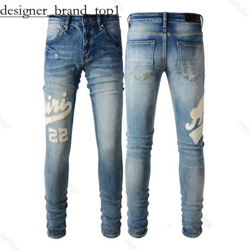 Amirir Jeans Designer Jeans Luxury Trendy Broidered Denim Pantal