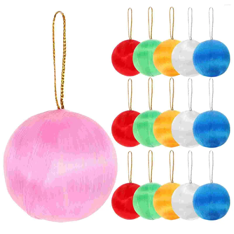 Decoratieve bloemen 30 PCS Kerst Sneeuwbol Pendant Sneeuwbaldecoratie Globes Foam Silk Silk Outdoor Decorations