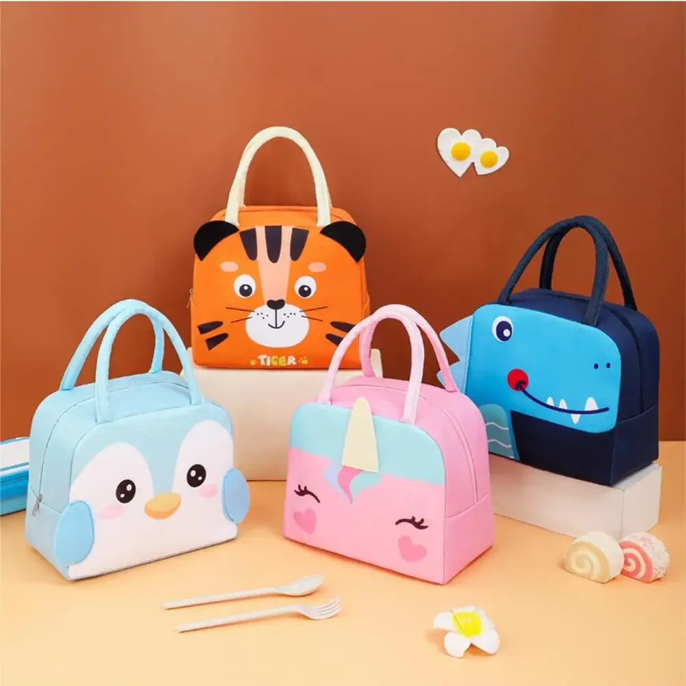 Bags Cartoon Lunch Bag Thermal Insulated Lunch Box Tote Cooler Handbag Waterproof Backpack Bento Pouch Company Food Storage Bags