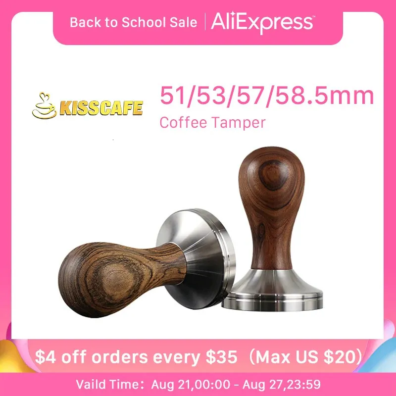 Coffee Tamper 51mm 53mm 58.5mm For Delonghi Breville Portafilter Stainless Steel Espresso Macker Accessories Barista Tool Goods 240410