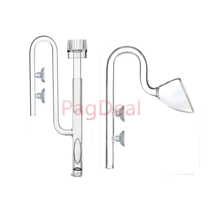 Uppvärmning 1 Set Aquarium Glass Lily Pipe Surface Skimmer Inflow Outflow för planterad fiskbehållare 12/16mm 16/22mm vattenfilterrör