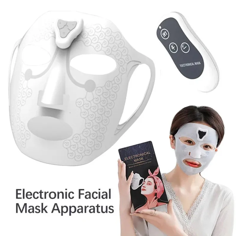 EMS Mask Low Frequency Microcurrent Dubbel Chin Minska skönhet Face Lyftmaskin Hydration Skin åtdragning Mask 240407