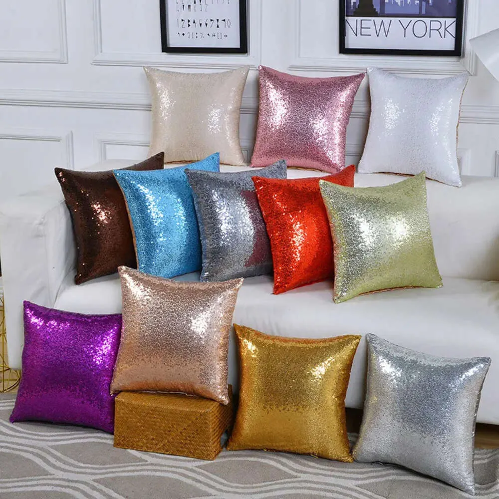 Bil glitter fodral soffa paljetter kudde kudde täcker fyrkantiga kontor kuddar komfort kudde hem dekoration 11 färger th0100 s fodral