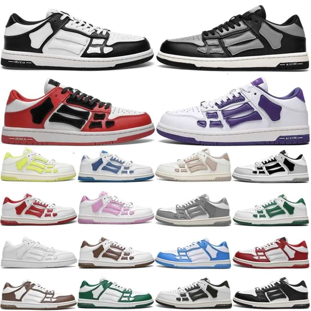 Skel-top Skel Top Black White Purple Red Grey Green Blue Brown Yellow Navy Designer Mens Womens Skeleton Casual Shoes W4gl#