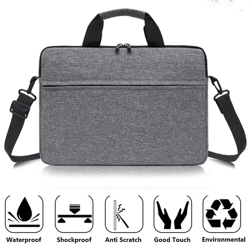 Borse borsels per laptop per la custodia per trasporto e tavoletta tracolla in tessuto resistente in tessuto acquatico business scolastico casual