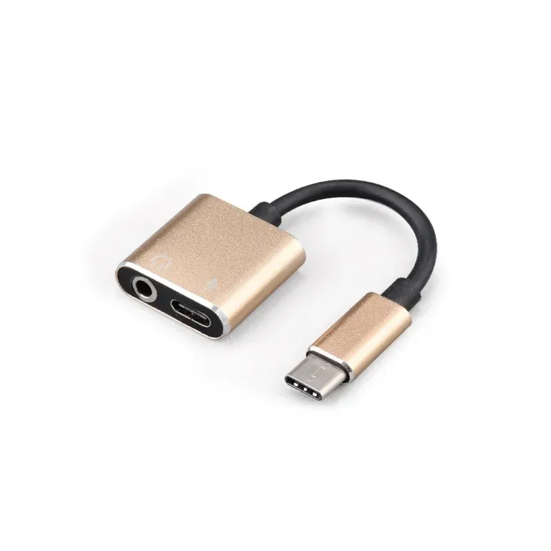 NEU 2 IN 1 FALL Ladungs-Headset Adapter Typ-C USB-C 3,5mm Digital Audio-Kabelkonverter für iPad Pro Google HTC Huawei