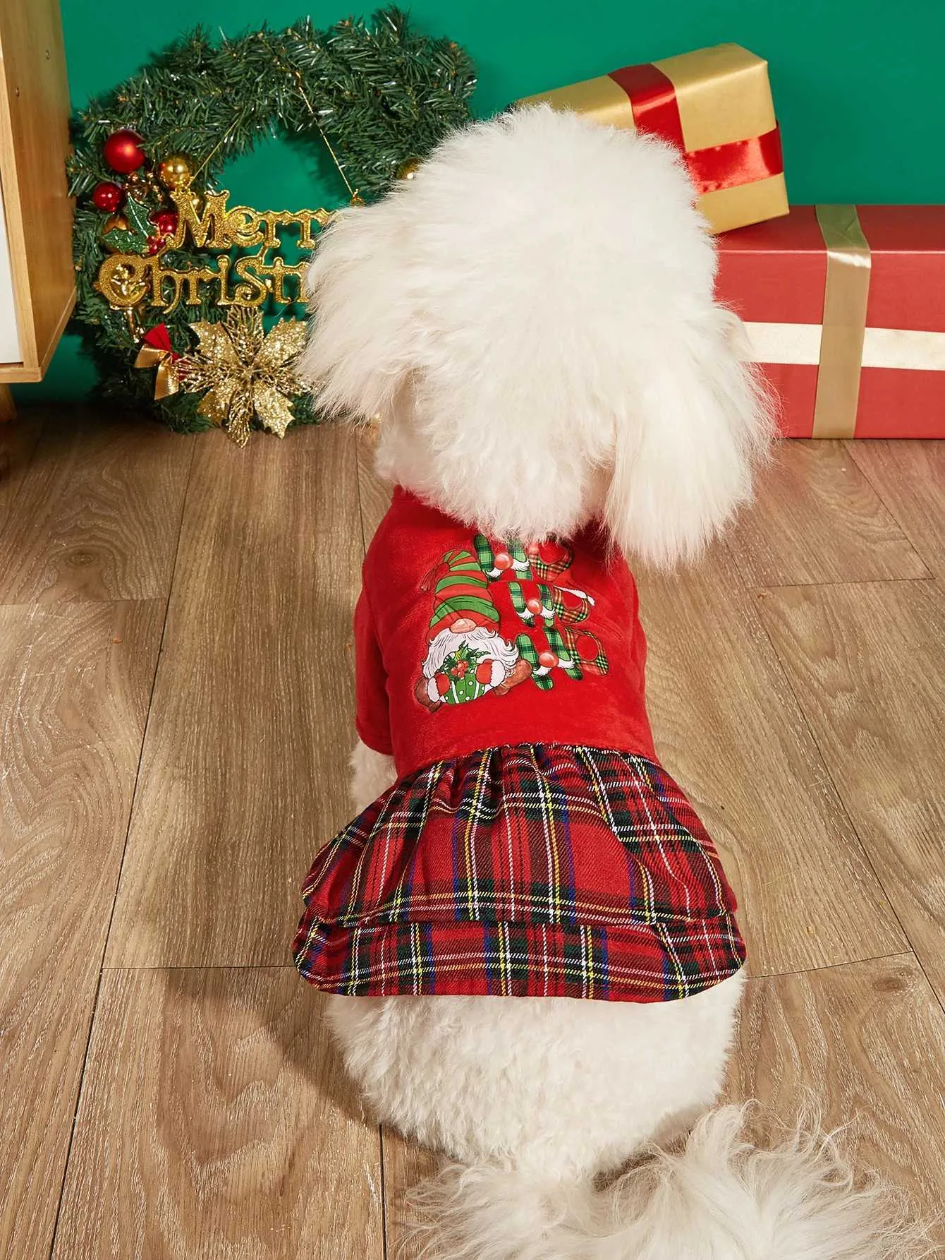 Dog Christmas Dress Warm Puppy Costume with Checkered Print for Autumn and  Winter from Dhgate Others Dog Apparel - price 10.43