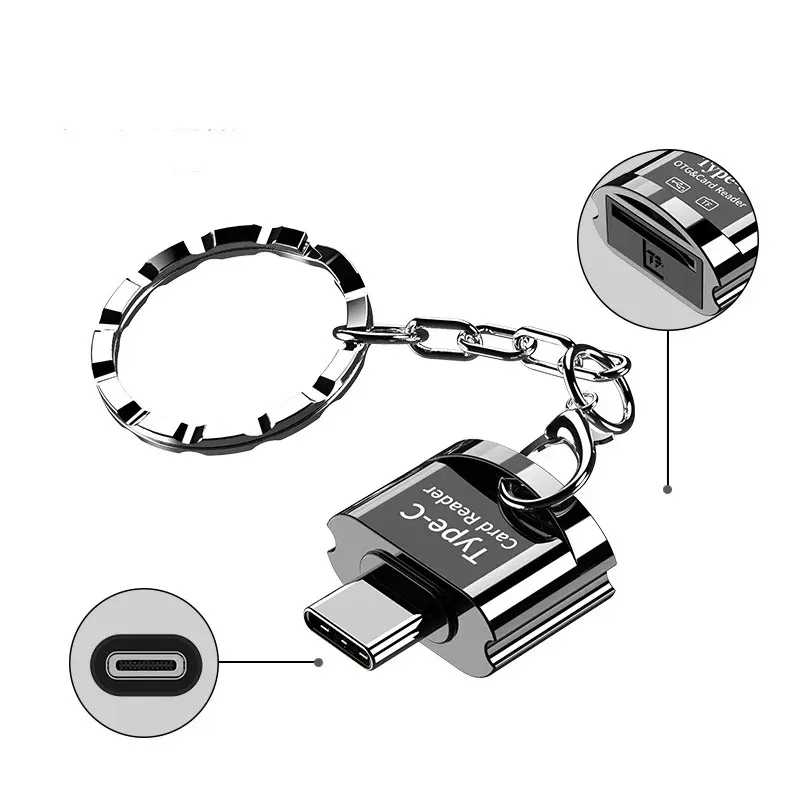 2024 Karta Micro-SD czytnika kart TF do mikro USB Typ Karta pamięci adaptera OTG do USB C Duża prędkość dla MacBooka Xiaomi Samsungfor Micro-SD OTG Adapter