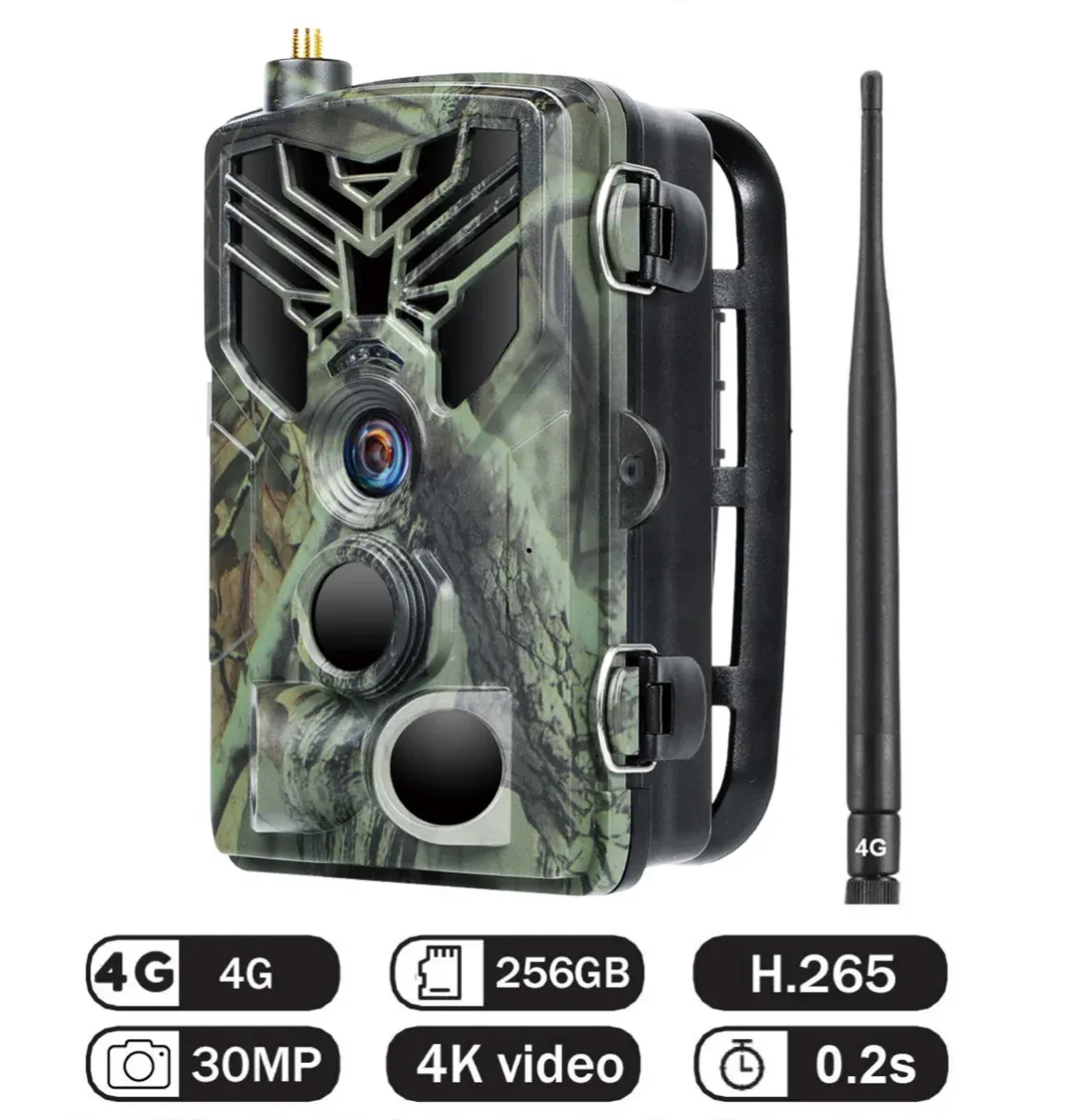 Камеры 4K Live Froadcast Trail Camera Cruep Service App 4G Hunting Cameras Беспроводные сотовые мобильные мобильные мобильные мобильные устройства 30 -мегапикса камеры Night Vision HC810PRO