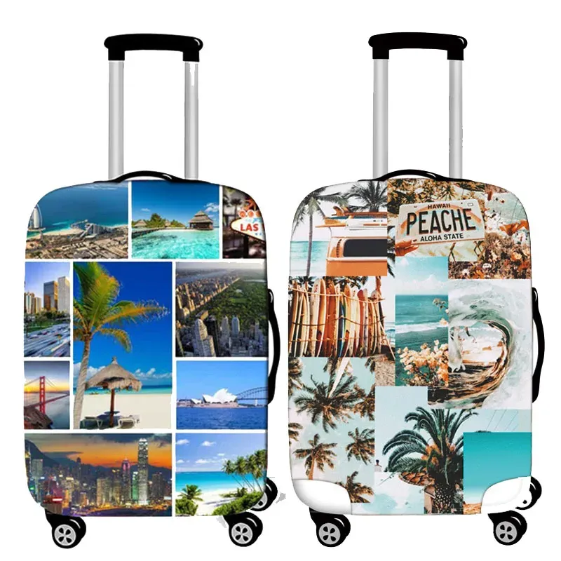 Accessoires Couvre-bagages de voyage à chaud épaississer le couvercle des bagages élastiques adaptés à 19 à 32 pouces boîtier à poussière Couverture de voyage accessoires