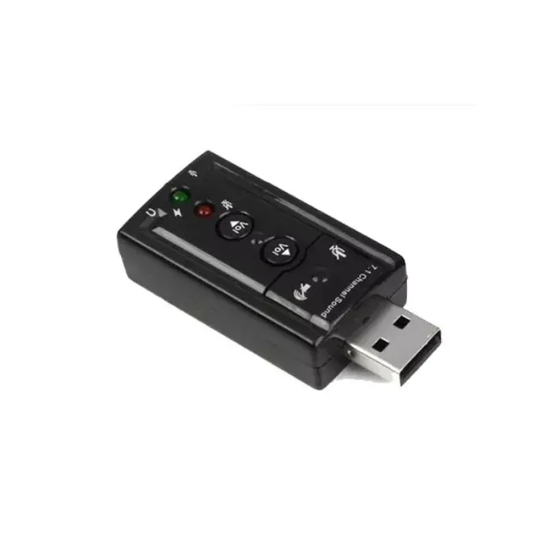 2024 Nowy 7.1 CH Kanał USB Audio Dźwięk Karta dźwięku USB 2.0 MIC GŁĘBKA Zestaw słuchawkowy Audio z mikrofonem 3,5 mm konwertera gniazda dla PCFor PC MIC CONVERTER