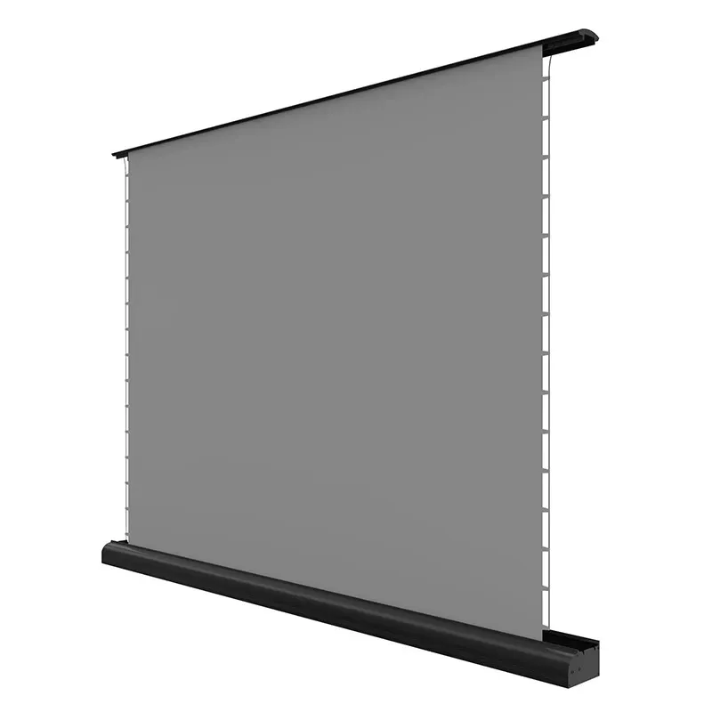 120 inch Max Electric Alr CLR Rolbare vloer stijgende lange worp Projectorscherm Grijs kristal omgevingslicht afwijzen HD 3D 4K