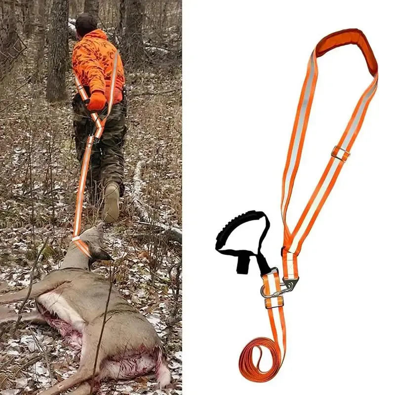 Accessoires Réflexion de drag à cerfs Bandes de cerf de chasse durable avec poignée Porteur portable traînant la corde de traction