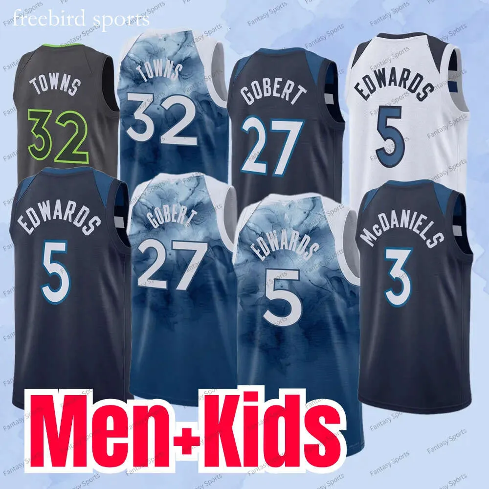 Basketball Custom Reid Towns Jersey Dieg Rudy Gobert Luka Garza Mike Conley Jr. Kyle Anderson Men Kids Ed Maglie S-XXXL S