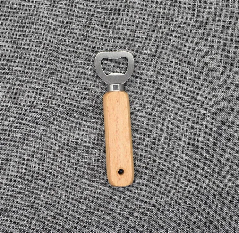 Stainless Steel Corkscrew Handheld Wooden Handle Beer Opener High Quality Bottle Opener Gift Home Kitchen Tools AAF28388601736