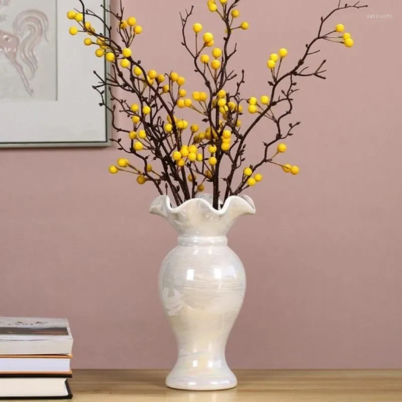 Vaser nordiskt ljus lyxig torr blomma vasdekoration avancerad kreativ blommor hydroponisk keramik modernt vardagsrum