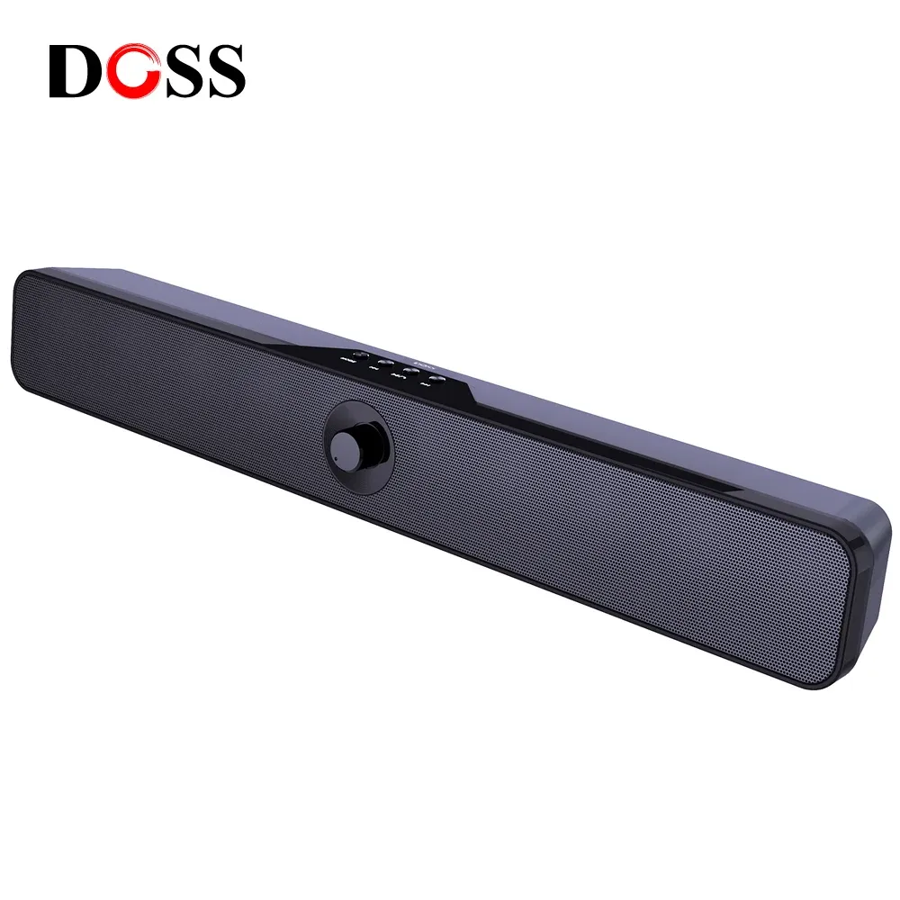 Speakers DOSS Mini Sound Bar Wireless Bluetooth Computer Speaker Subwoofer Stereo 8W x2 Soundbar Powerful and Clear Loudspeaker Speakers