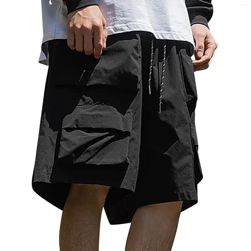 Men's Pants Overalls Casual Shorts For Outdoor Fitness Sporty Pockets Soild Cargo Sweatpants Man Summer Trousers Hombre