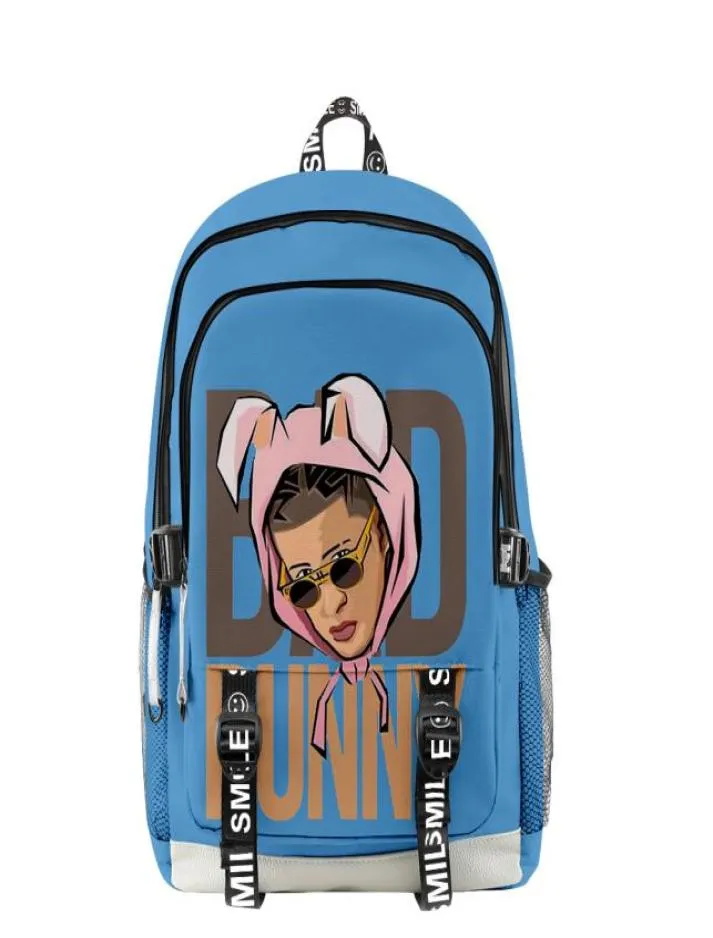 Bad Bunny Merch Sac à dos Sac à dos Enfants pour garçons filles Bagg d'école Oxford Sports Bags7305406