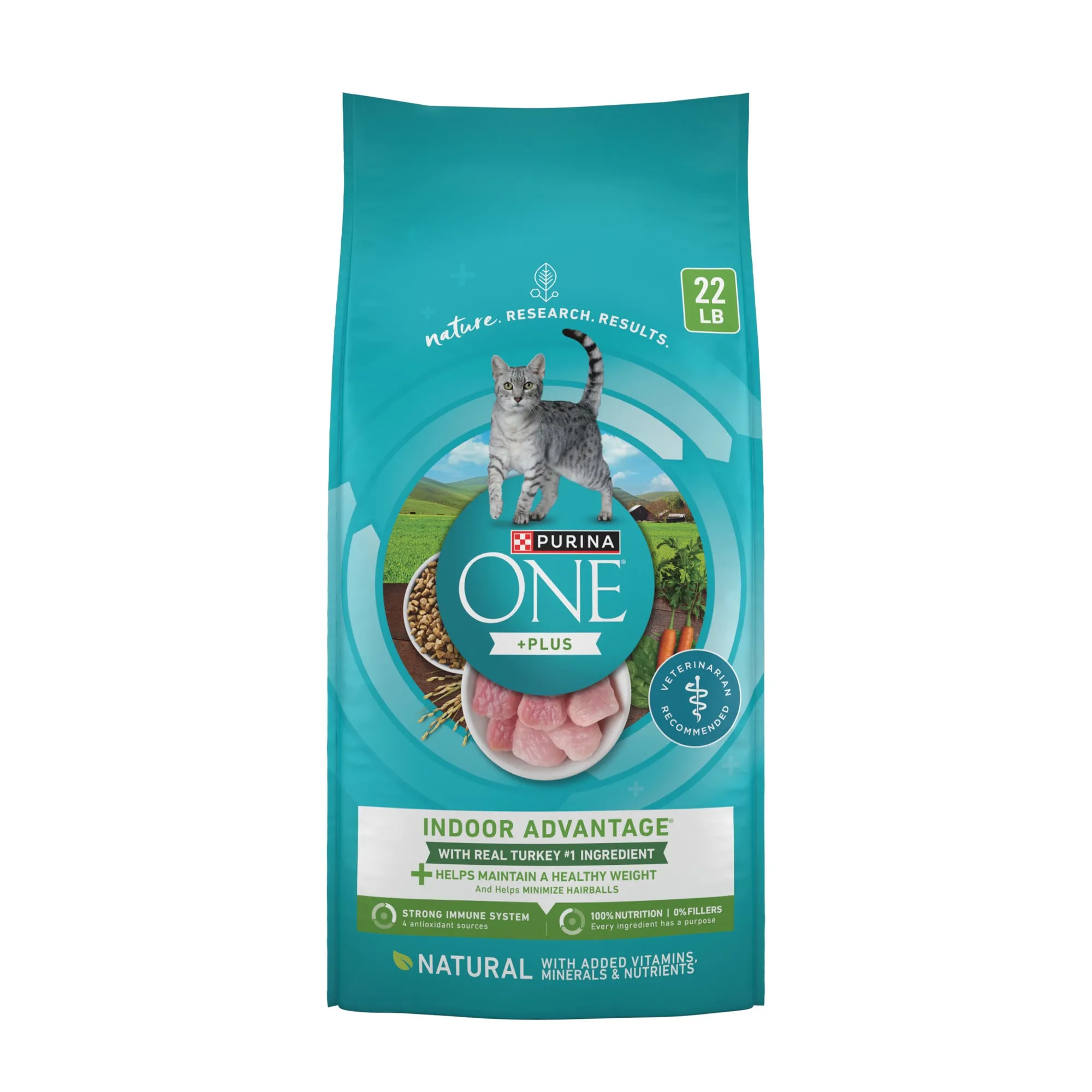 Purina ONE Indoor Advantage Weight Control Dry Cat Food, Natural