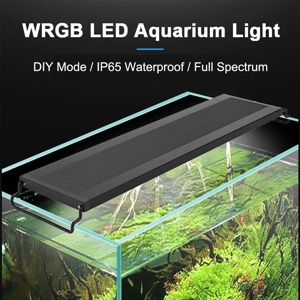 Aquários novos aquários LED de 3090cm WRGB com timer com tanque de peixe à prova d'água Aquários de lâmpada leve de aquários de decoração Luzes plantadas