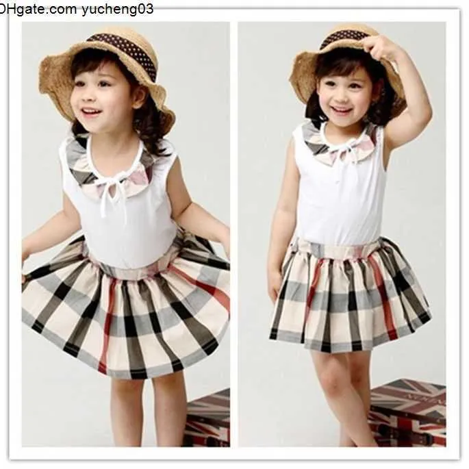 Girls Dress Summer Valentine's Day Round neck tie Top A-line Princess skirts Baby Girl Dresses Kids Designer Clothes