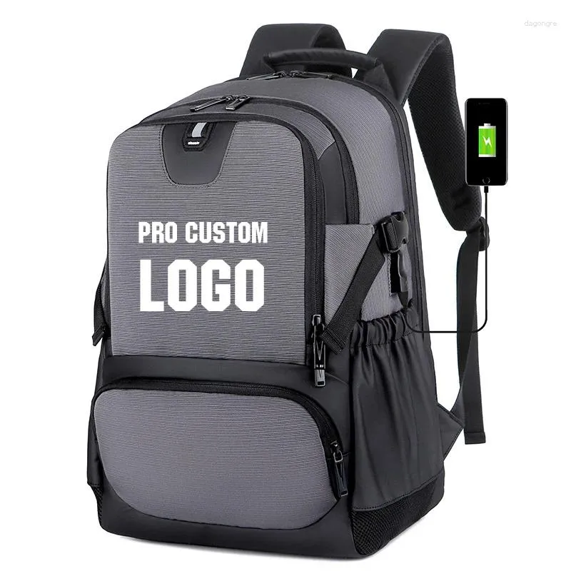 Schulbeutel Freizeitmänner Rucksack wasserfest Oxford Business Travel Laptop Rucksäcke Teenager Studie Schultern Bag Pro Custom