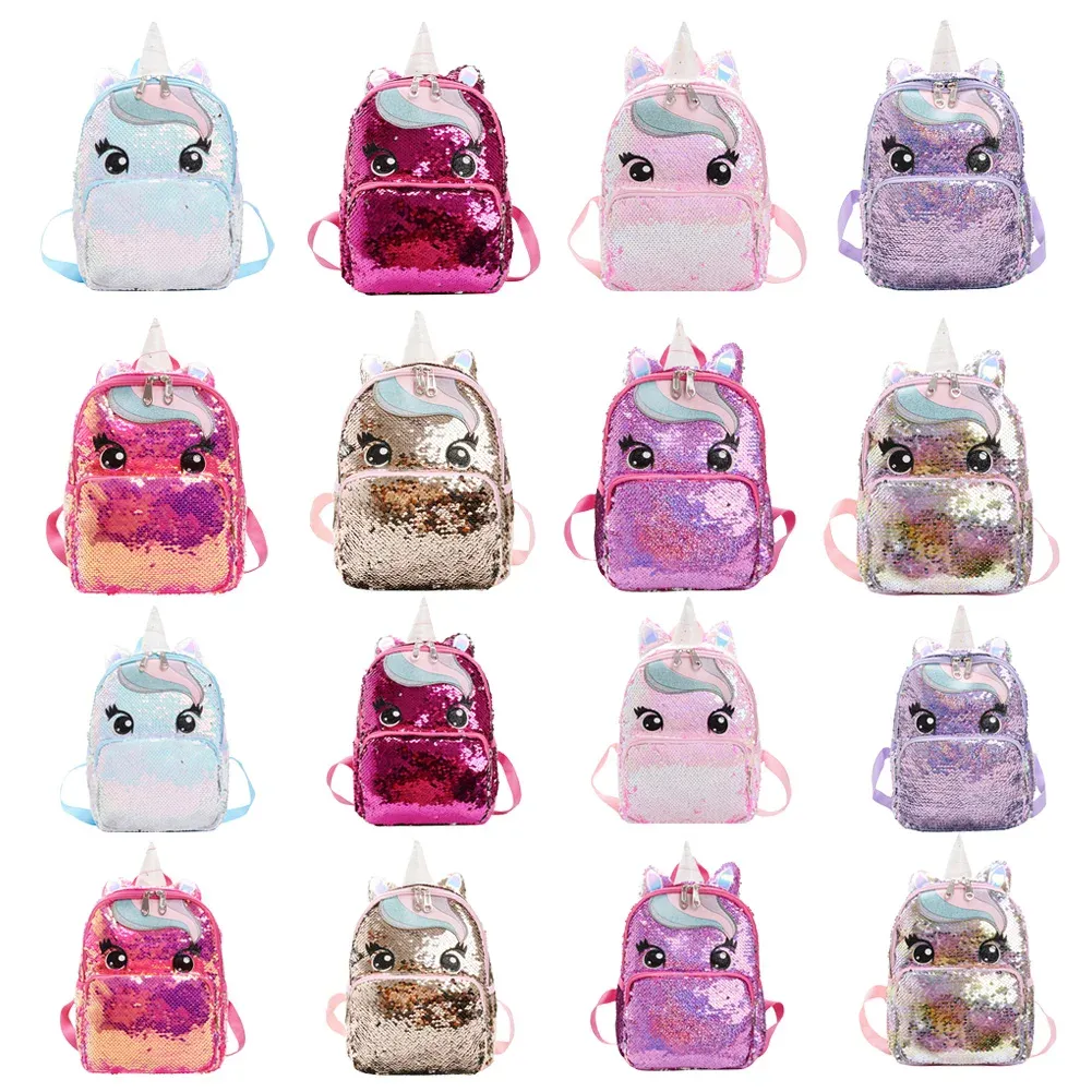 Sacs Sequin Horns Big Eyes Eyes Sac à dos Fashion Fashion Family Famille Daily Sac à main grande capacité Étudiant sac à dos pour enfants Sac