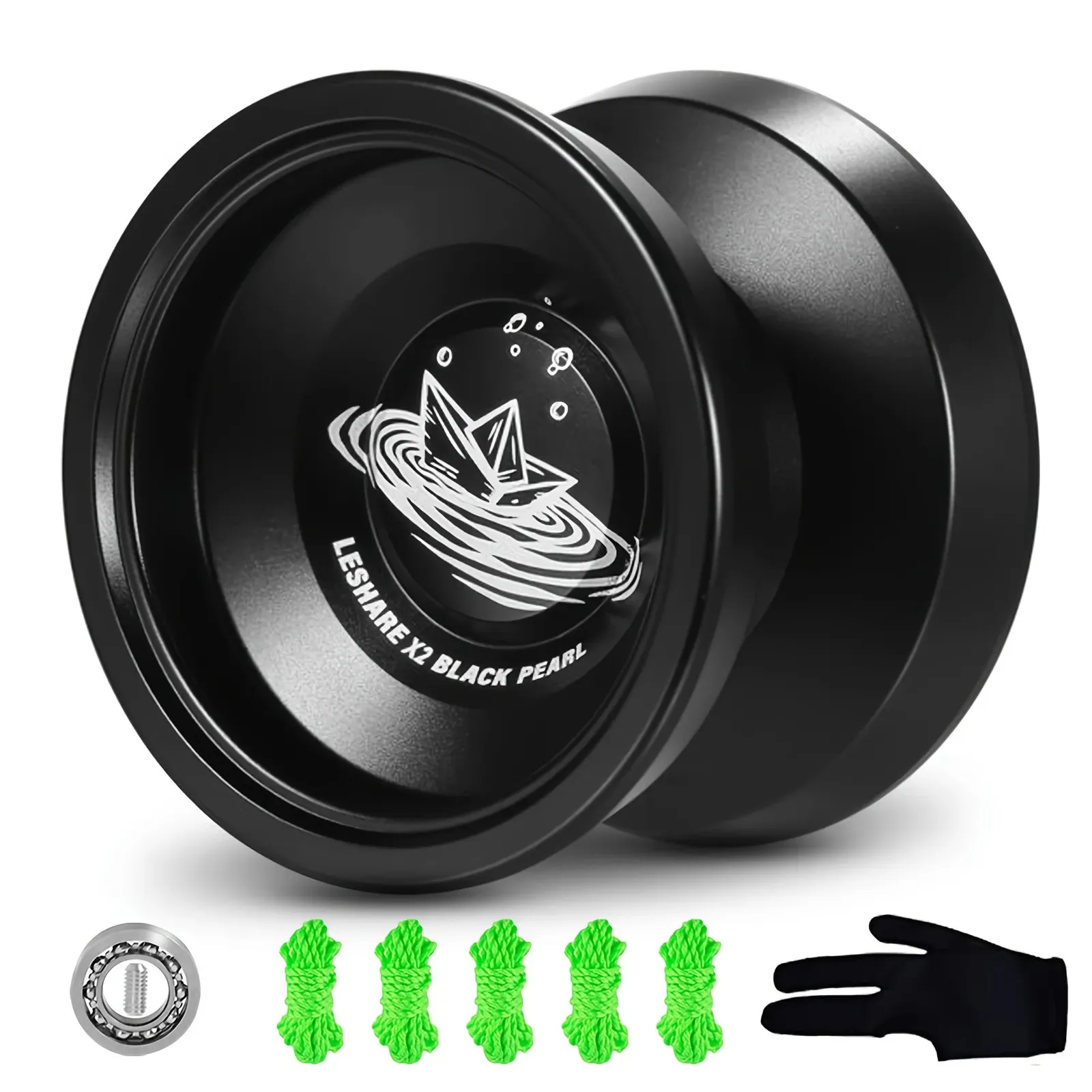 Icke-reaktiv x2 metall yoyo för avancerade yo-yo-spelare aluminiumlegering metall yo yo enter nivå trick yoyo reaktivt lager 240408