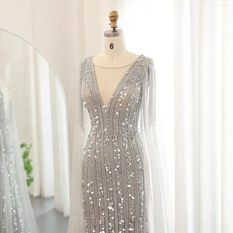 sachin and babi light blue dress Gray Wedding Dress – ieie