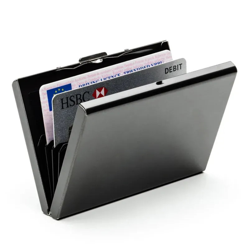 Clips High QualitId Men's Wallets Credit card holder Automatic card sets business stainless steel wallet card sets cash clip holder